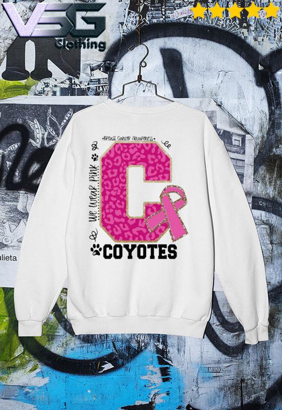 We wear Pink Breast cancer awareness Coyotes s Sweater We wear Pink Breast cancer awareness Coyotes s Sweater