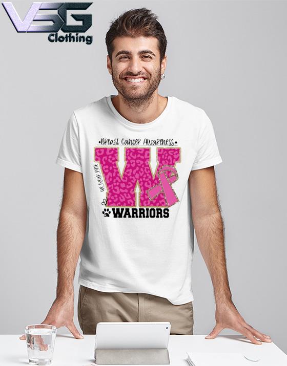 We wear Pink Breast cancer awareness Warriors Football shirt We wear Pink Breast cancer awareness Warriors Football shirt