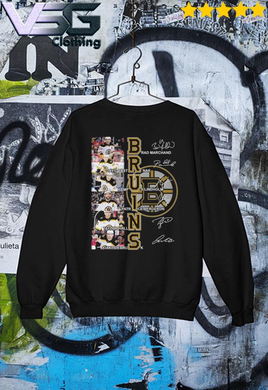 Boston bruins brad marchand david pastrnak signatures shirt