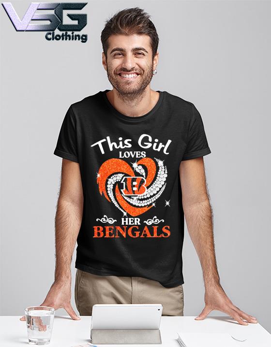 Cincinnati Bengals heart love diamond shirt