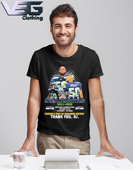 50 k.j.wright Seattle Seahawks 2022 super bowl champions thank you for the  memories shirt, hoodie, sweater, long sleeve and tank top