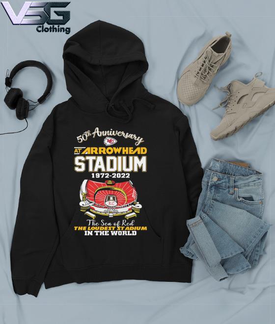 Kansas city Chiefs 50th anniversary at arrowhead stadium 1972 2022 the sea  of red shirt, hoodie, longsleeve tee, sweater