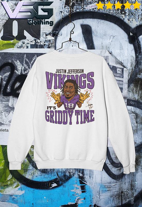 Number 18 Minnesota Vikings Justin Jefferson Griddy Time Shirt, hoodie,  longsleeve, sweater