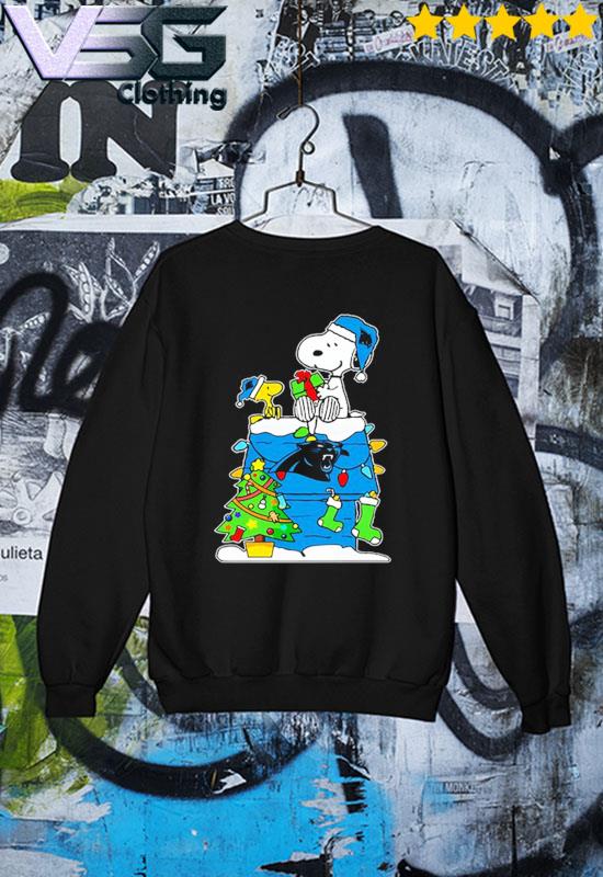 Carolina Panthers Snoopy Tshirt A Happy Christmas NFL Tee Shirts