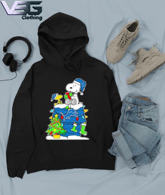 Detroit Lions Christmas Snoopy shirt, hoodie, sweater, long sleeve and tank  top