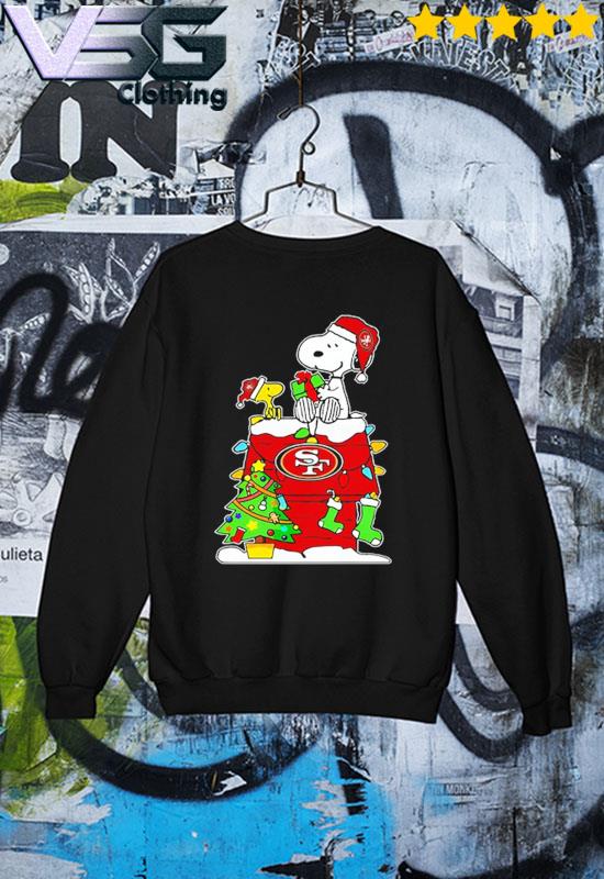 San Francisco 49ers Santa Snoopy Wish You A Merry Christmas Shirt