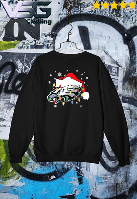 Philadelphia Eagles Logo Santa Hat Light Christmas Sweater, hoodie, sweater,  long sleeve and tank top