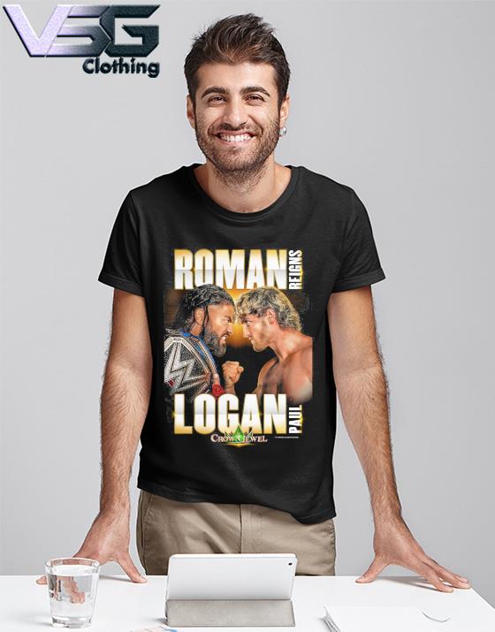 Roman Reigns vs Logan Paul jewell 2022 shirt