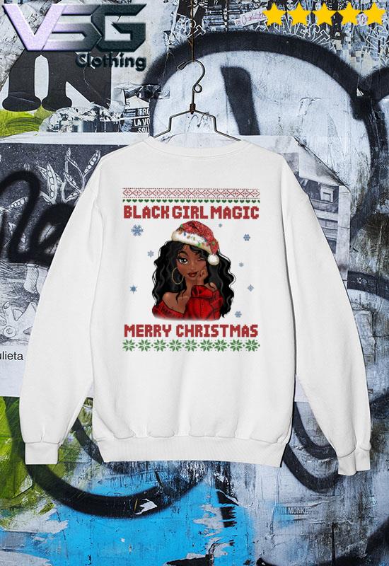 Santa Black Girl Magic Merry Christmas ugly sweater Sweater Santa Black Girl Magic Merry Christmas ugly sweater Sweater
