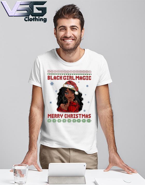 Santa Black Girl Magic Merry Christmas ugly sweater Santa Black Girl Magic Merry Christmas ugly sweater