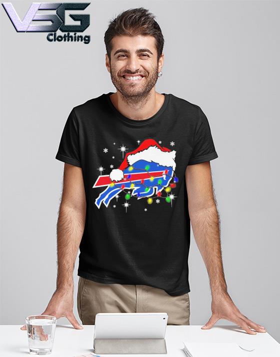 Buffalo Bills Santa Hat Christmas Light Shirt, hoodie, sweater