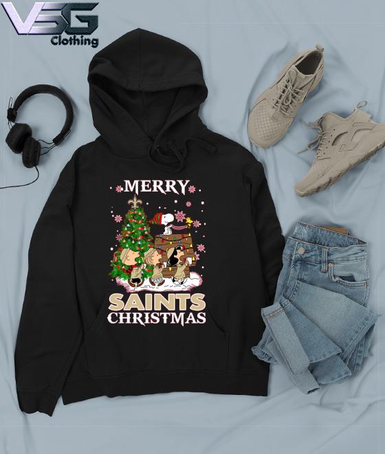 Snoopy and Friends Merry New Orleans Saints Christmas shirt, hoodie, sweater,  long sleeve and tank top