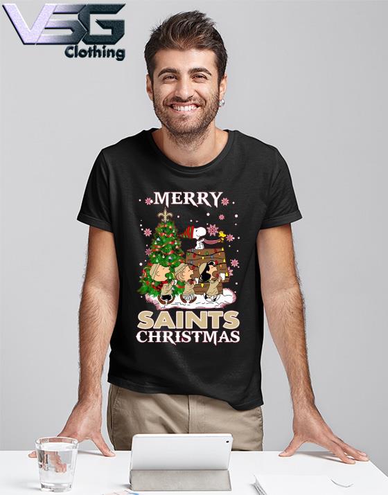 A Happy Christmas With New Orleans Saints Snoopy T-Shirt - T-shirts Low  Price