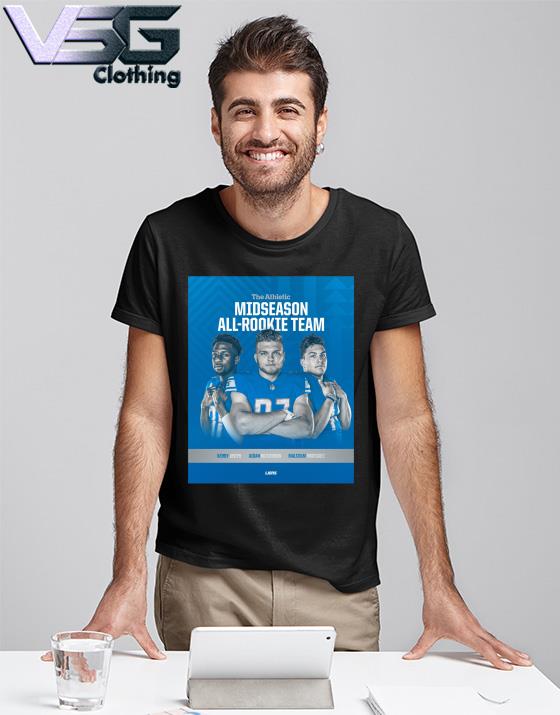 The Athletic Midseason All-Rookie Team Kerby Joseph Aidan Hutchinson Malcolm  Rodriguez shirt, hoodie, sweater, long sleeve and tank top