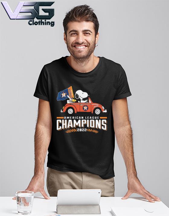 The Snoopy and Woodstock driving car Houston Astros 2022 American League Champions shirt