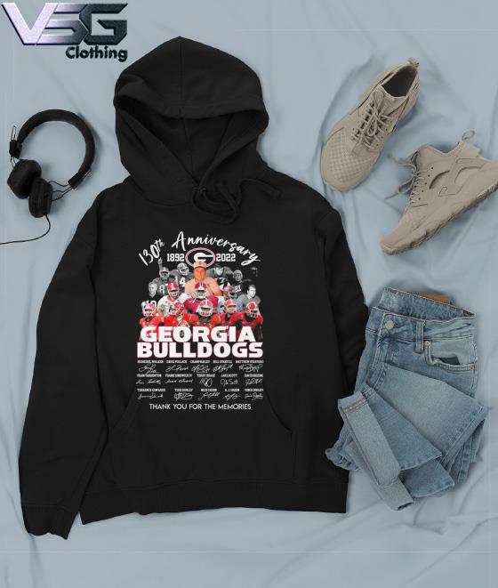 130th anniversary 1892-2022 Georgia Bulldogs thank you for the memories signatures s Hoodie