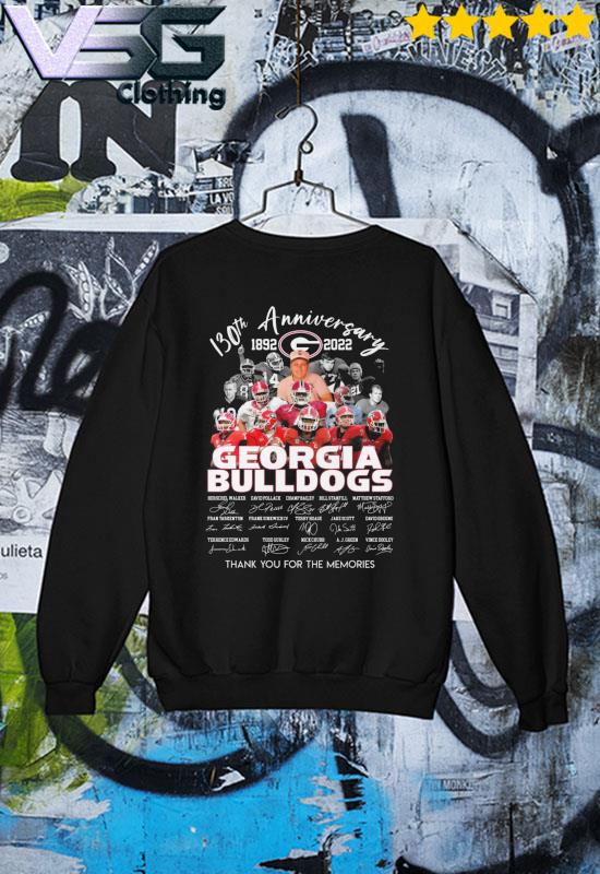 130th anniversary 1892-2022 Georgia Bulldogs thank you for the memories signatures s Sweater