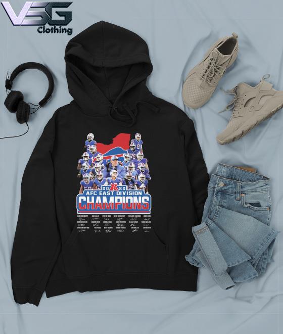 Funny Buffalo Bills AFC East division Champions 2021 2022 signatures shirt,  hoodie, sweater, long sleeve and tank top