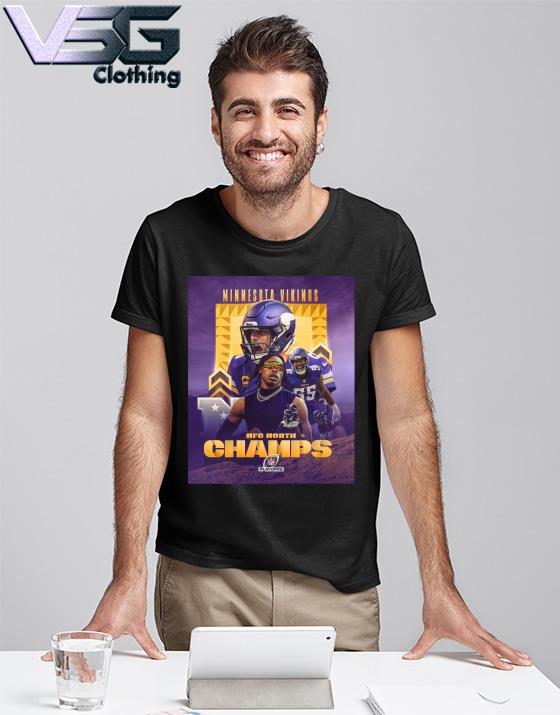 2022 NFC North Champions Minnesota Vikings Cinched Unisex T-Shirt - REVER  LAVIE