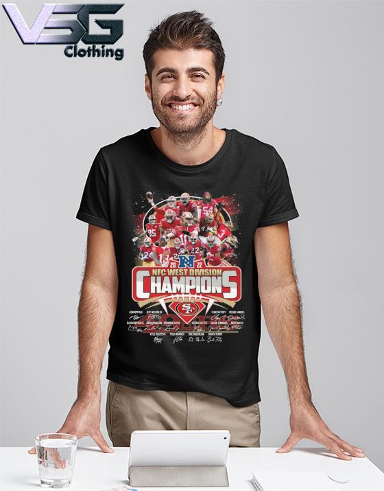 San Francisco 49ers Team Football 2022 NFC West Champions Signatures shirt,  hoodie, sweater, long sleeve and tank top