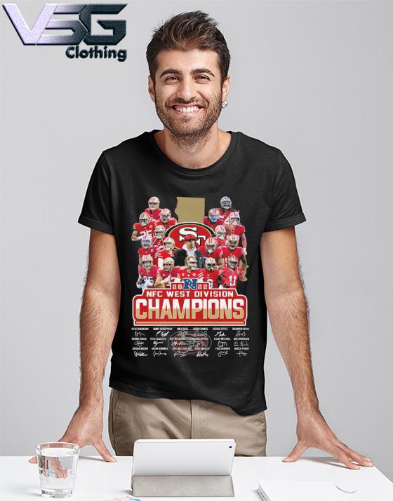 2022 NFC West Division Champions San Francisco 49ers team signatures shirt,  hoodie, sweater, long sleeve and tank top