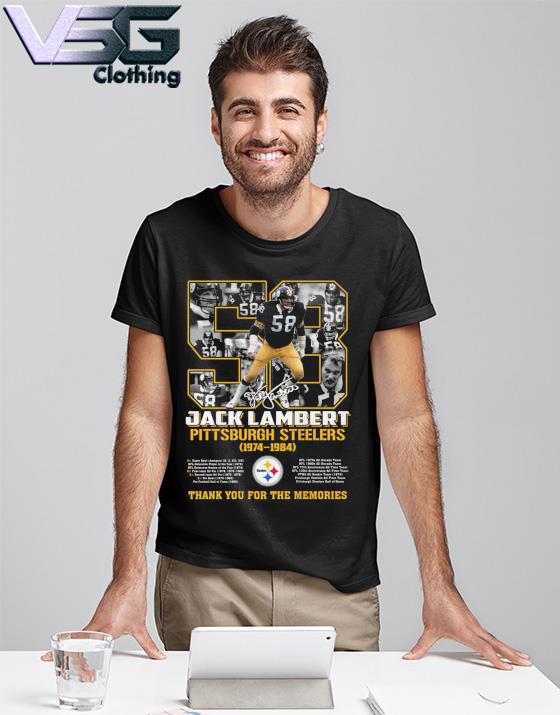 58 Jack Lambert Pittsburgh Steelers 1974-1984 thank you for the memories  signature shirt, hoodie, sweater, long sleeve and tank top