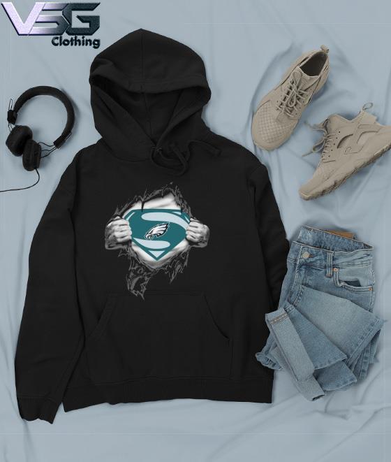 Official Philadelphia Eagles Insides Me Superman Logo shirt, hoodie,  sweater, longsleeve t-shirt