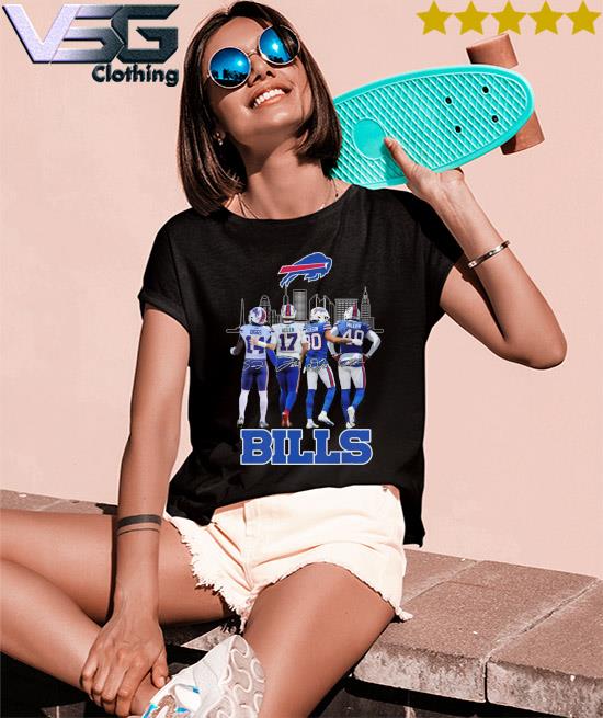 Buffalo Bills City Diggs Allen Jackson and Miller signatures s Women_s T-Shirts