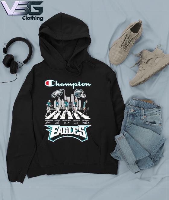 Philadelphia Eagles Champion Brown Hurts And Sanders Signatures shirt,  hoodie, sweater, long sleeve and tank top