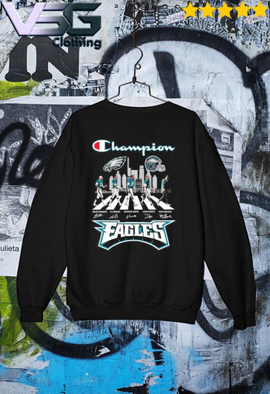 Philadelphia Eagles Champion Brown Hurts And Sanders Signatures shirt,  hoodie, sweater, long sleeve and tank top