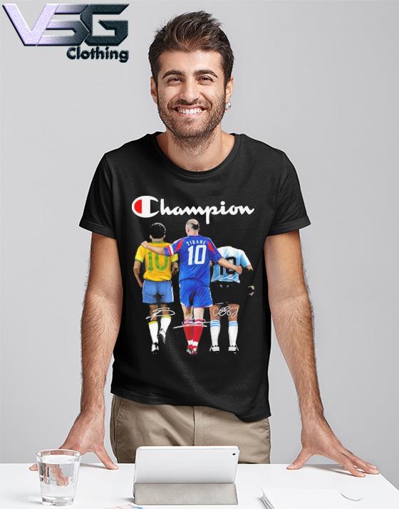 Champion Pele Zidane And Maradona Signatures Shirt, hoodie, sweater, long  sleeve and tank top