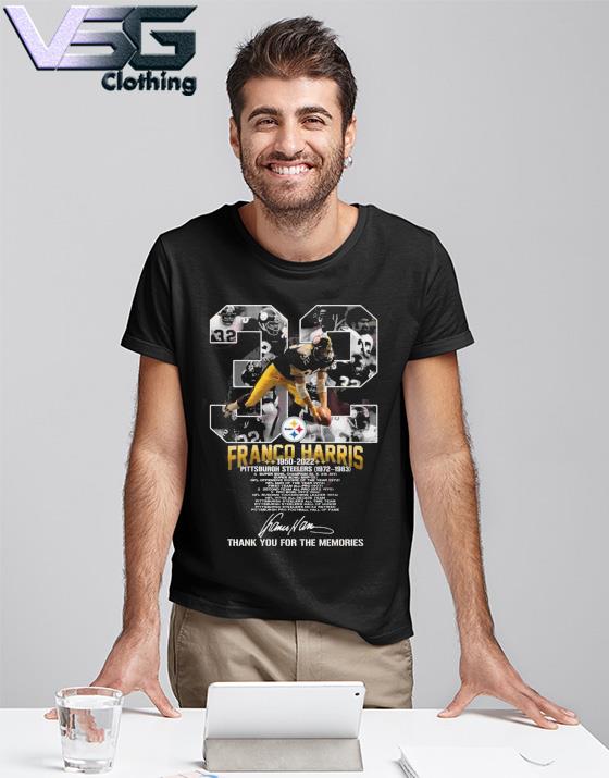 Franco Harris 1950-2022 Thank You For The Memories Signatures Shirt,  hoodie, sweater, long sleeve and tank top