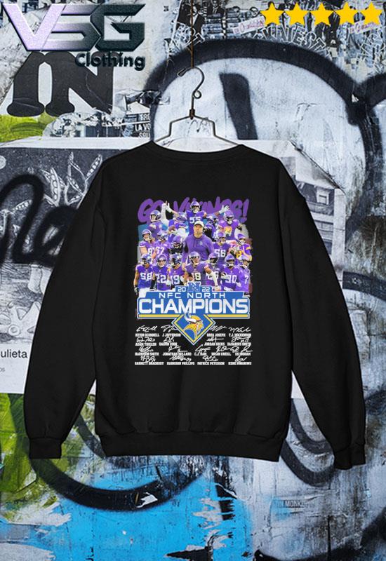 Minnesota Vikings 2022 NFC North Champions Go Vikings Signatures Shirt,  hoodie, sweater, long sleeve and tank top