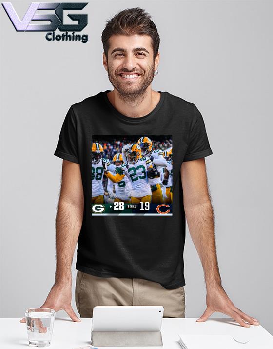 Original green bay packers 28 19 chicago bears nfl 2022 gameday matchup  final score shirt, hoodie, sweater, long sleeve and tank top