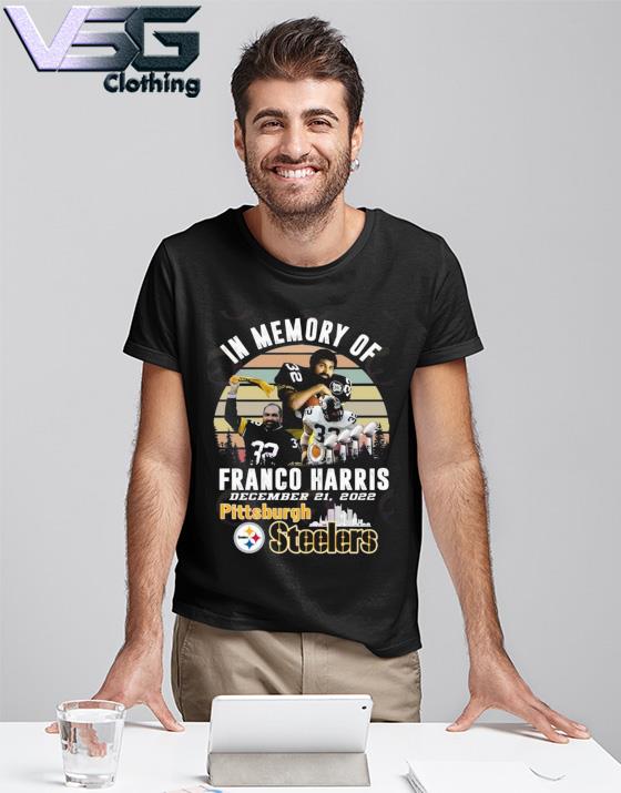 In memory of Franco Harris Pittsburgh Steelers vintage shirt, hoodie,  sweater, long sleeve and tank top