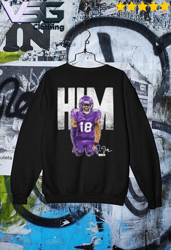 Justin Jefferson Minnesota Him Bold signature s Sweater Justin Jefferson Minnesota Him Bold signature s Sweater