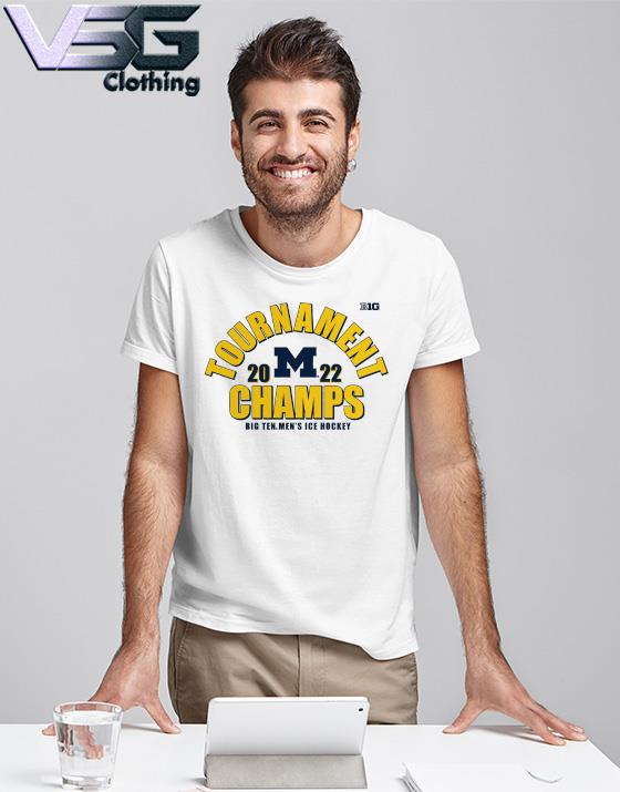 Men's 2022 Ice Hockey Conference Tournament Champions Michigan Wolverines T-Shirt