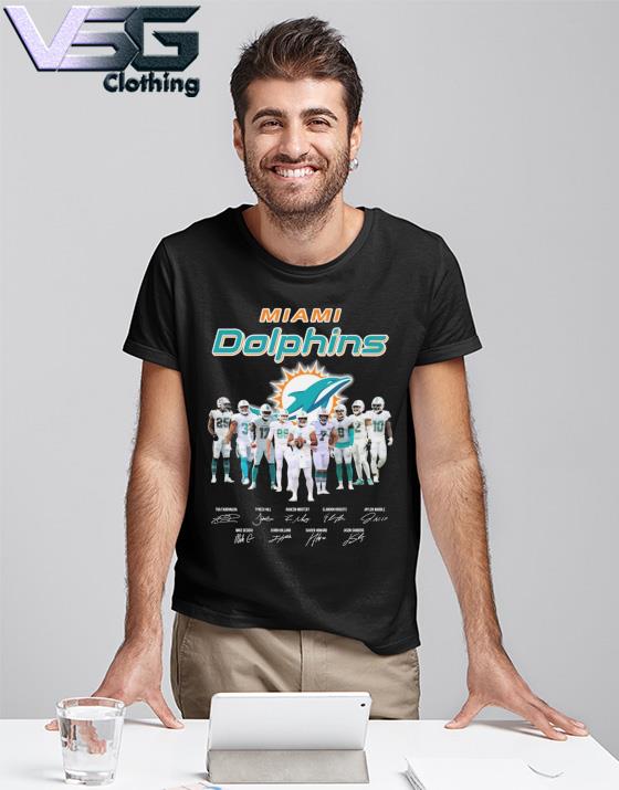 NFL Miami Dolphins Sport Team Legends signatures Poster shirt