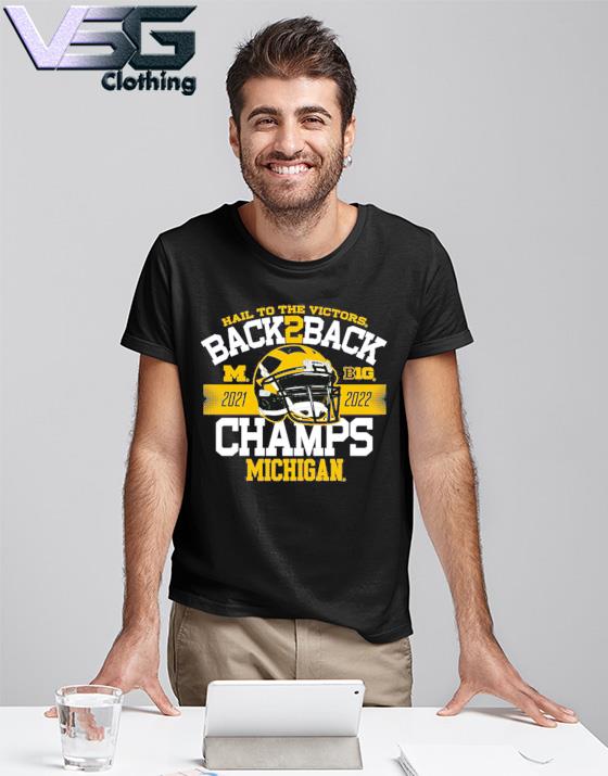Michigan Wolverines Blue 84 Back-To-Back Big Ten Football Conference Champions T-Shirt - Navy