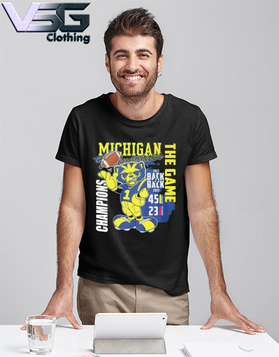 Michigan Wolverines Mascot 2021-2022 back to back the Game Champions shirt