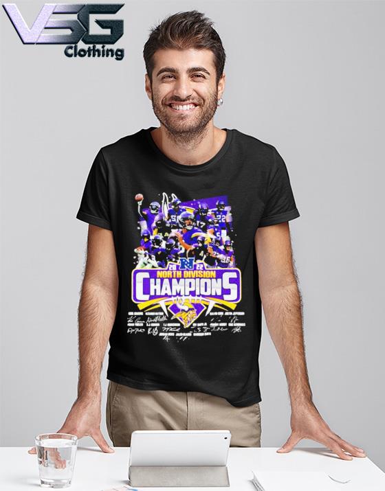 Minnesota Vikings 2022 North Division Champions Signatures Shirt