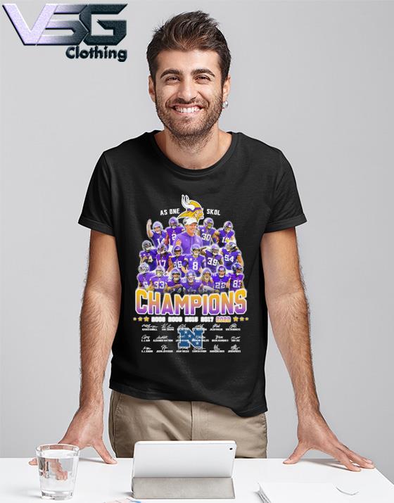 Minnesota Vikings 2022 Nfc North Champions Signatures Shirt