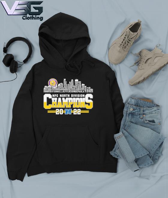 Minnesota Vikings Player Names Skyline NFC North Division Champions 2022  shirt, hoodie, sweater, long sleeve and tank top