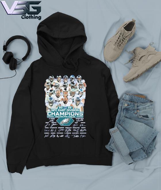 Official Nfl philadelphia eagles 2022 nfc east division champions  signatures thank shirt, hoodie, sweater, long sleeve and tank top