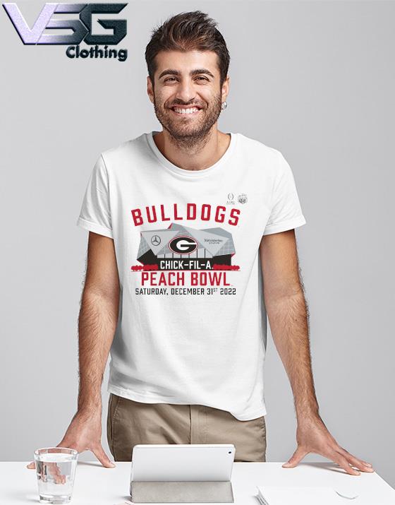 Nice official Georgia Bulldogs College Football Playoff 2022 Peach Bowl Gameday Stadium T-Shirt