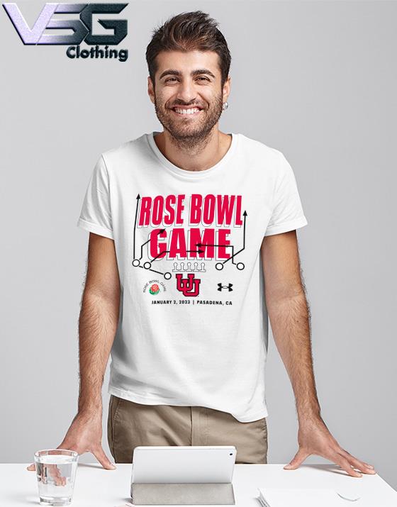 Nice utah Utes 2023 Rose Bowl Play Call Under Armour White T-Shirt