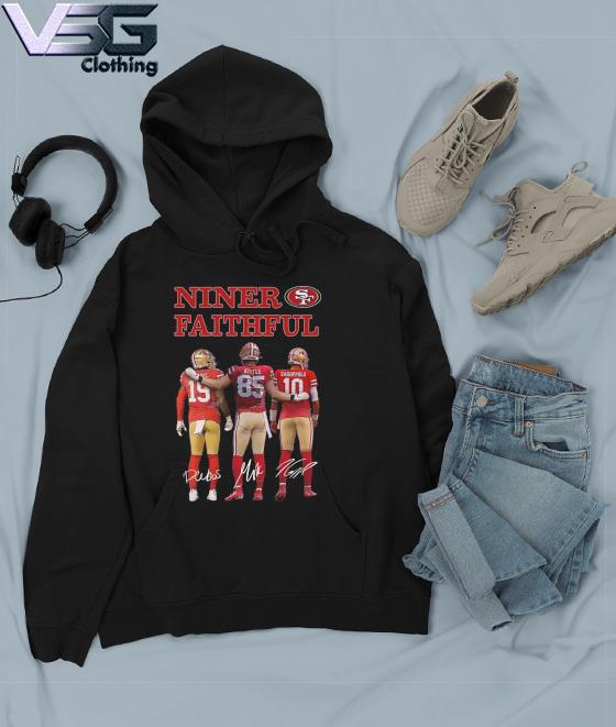 San Francisco 49ers T-shirt Jimmy Garoppolo And George Kittle Signatures  Long Sleeve, Ladies Tee