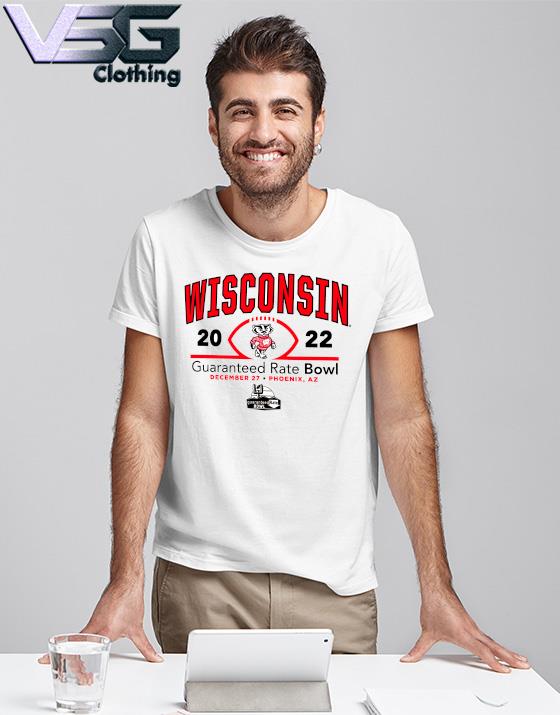 Official guaranteed Rate Bowl 2022 Wisconsin Team Logo T-Shirt
