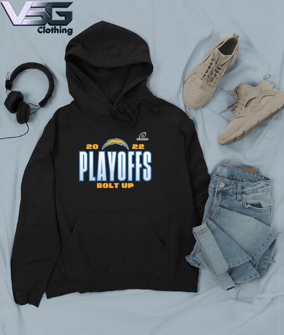 Official Los Angeles Chargers 2022 NFL Playoffs Our Time Bolt Up s Hoodie Official Los Angeles Chargers 2022 NFL Playoffs Our Time Bolt Up s Hoodie