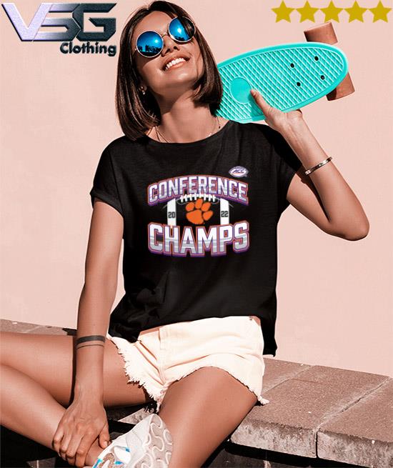 Official Men's Clemson Tigers 2022 ACC Football Conference Champions Icon Bold T-Shirt